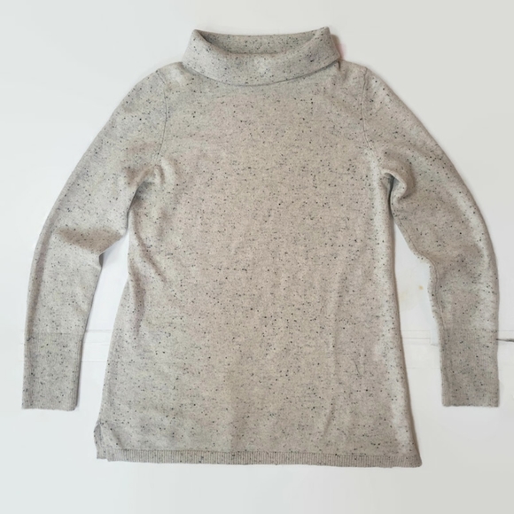 Talbots Cashmere Sabrina Gray Speckled Sweater - Picture 3 of 10